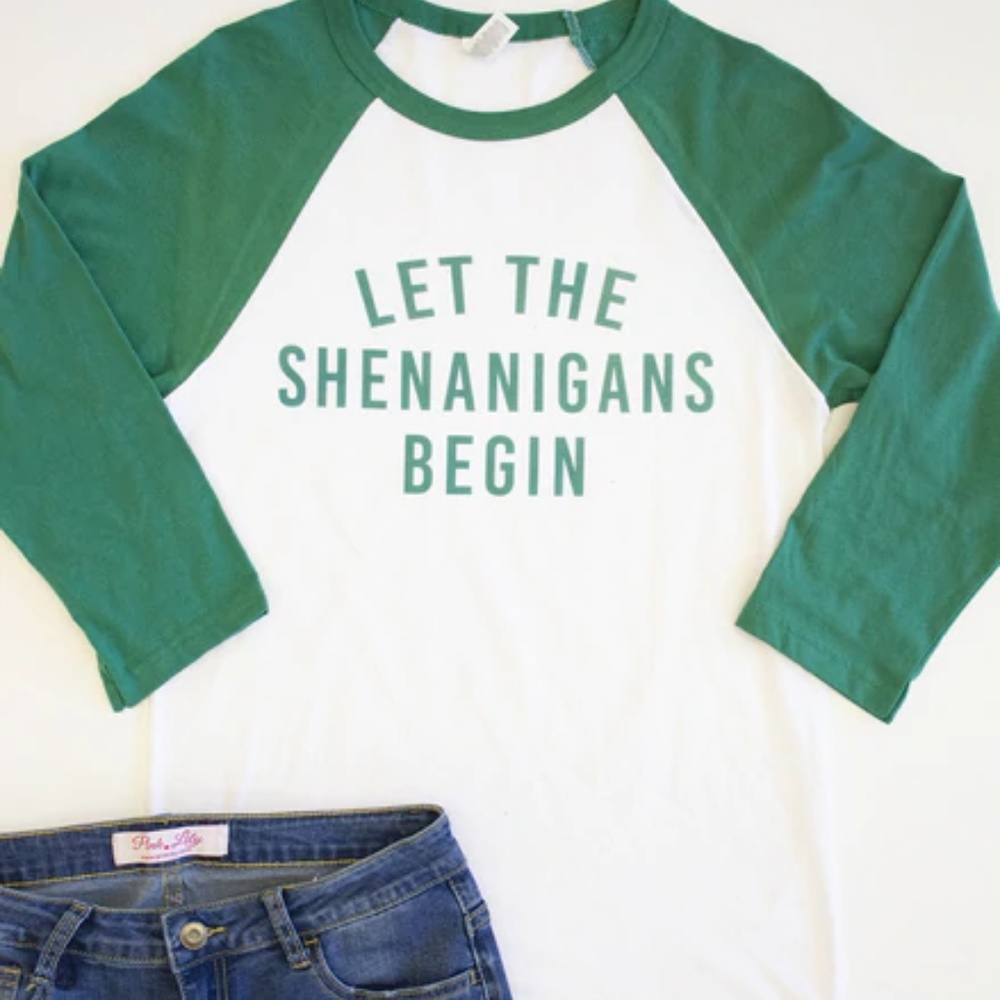St. Patrick's Day Raglan Tee - Picture 2 of 2